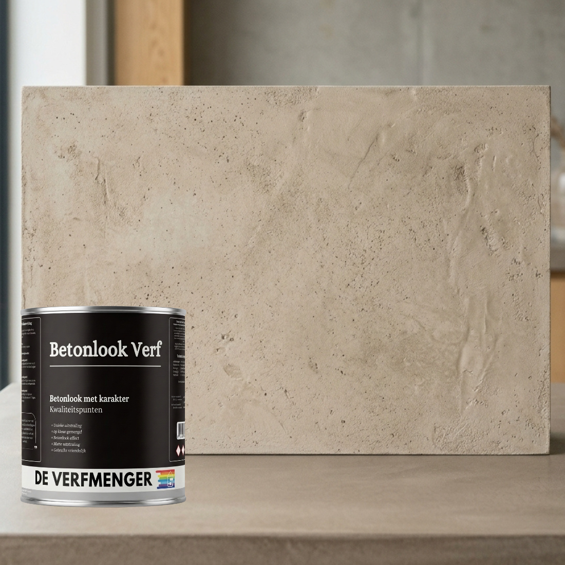 Betonlook Verf Beige No. 01 - Kleurstaal