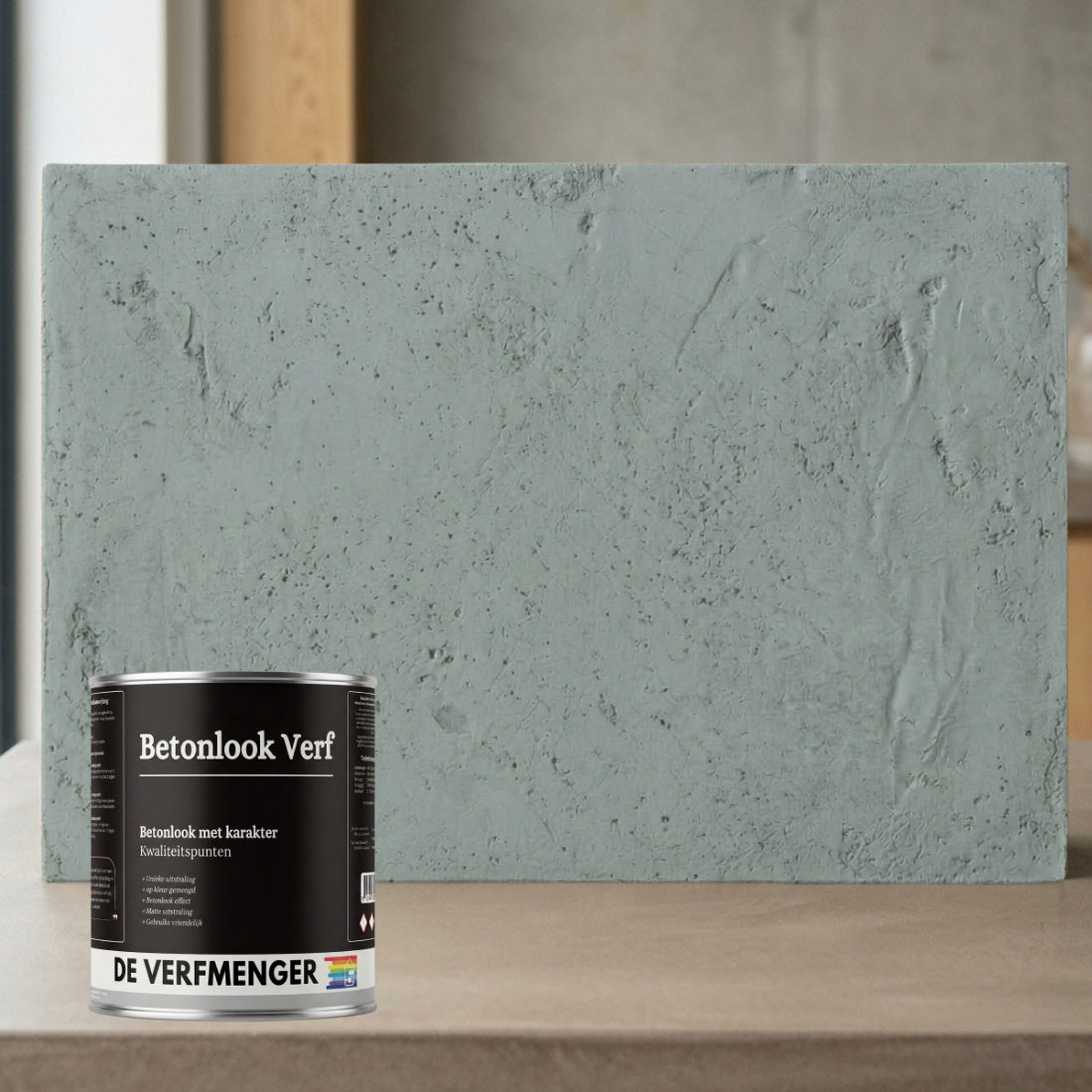 Betonlook Verf Blauw No. 500 - Kleurstaal