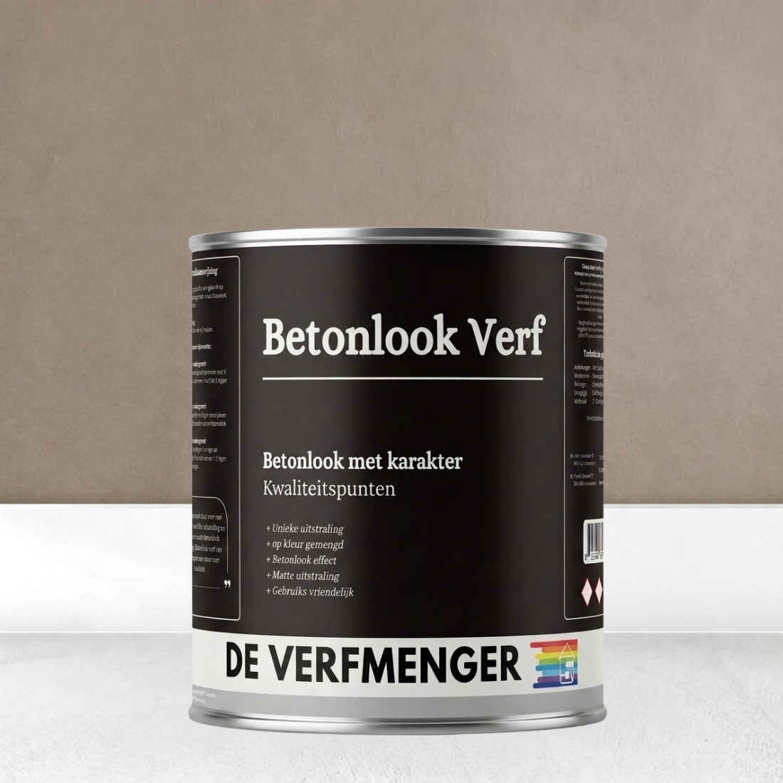 Betonlook Verf Puur Taupé No. 101 - 30 m2 + Primer + Topcoat