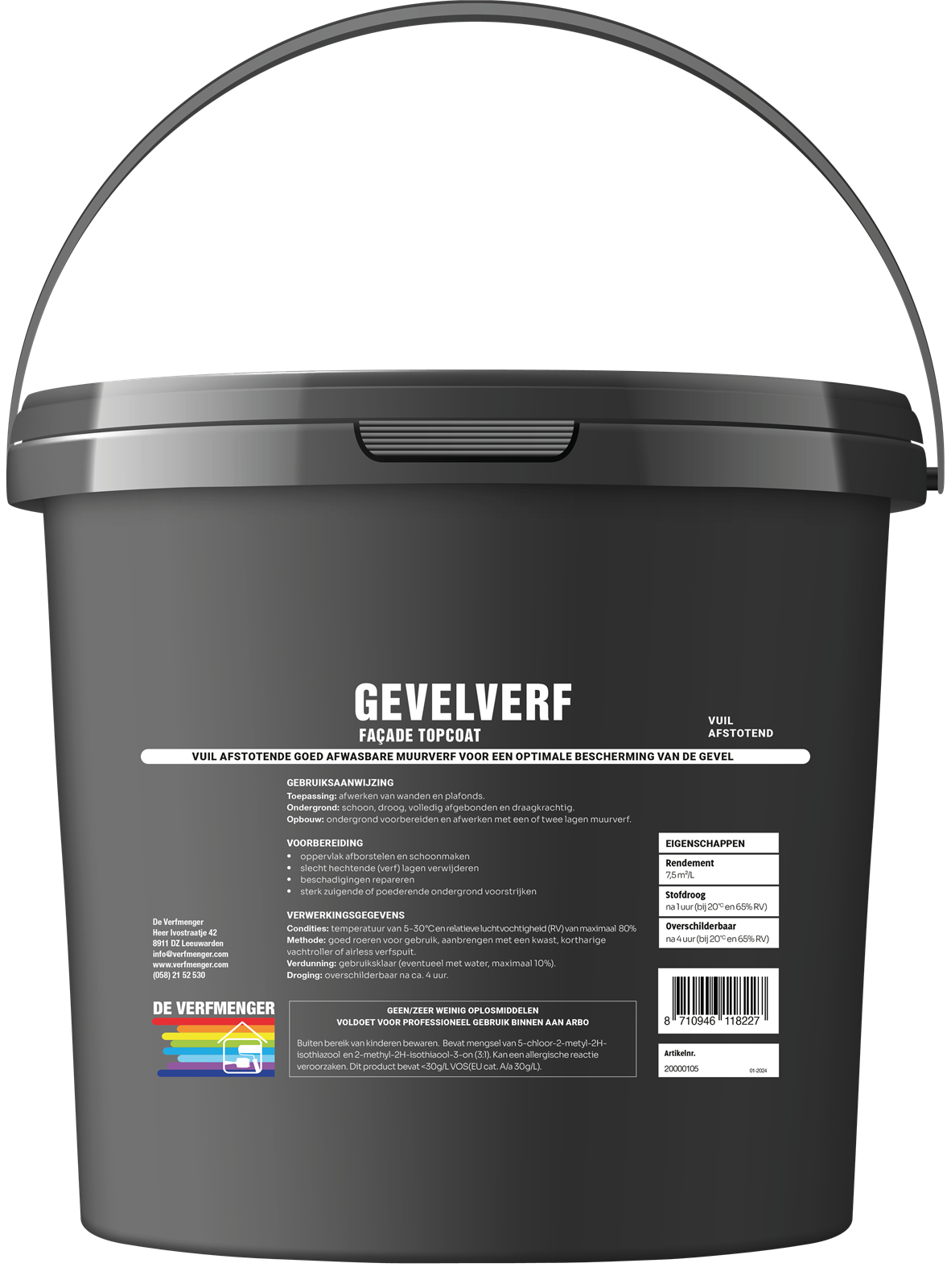 gevelverf-topcoat-mat-10-liter