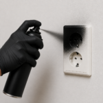 Stopcontact Mat Zwart Spuiten